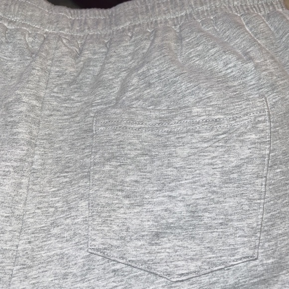 Time After Time gray white distressed cropped wide leg high rise sweatpants Sz L - Picture 7 of 8